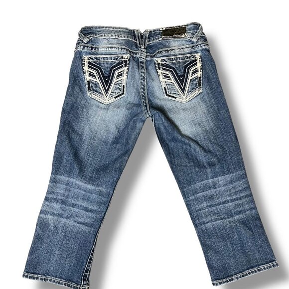 y2k embroidered capri low rise jeans - Picture 6 of 6